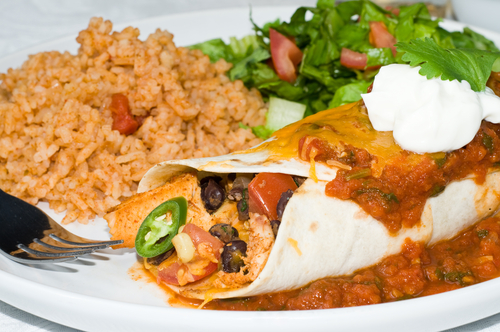 Black bean burrito indian style
